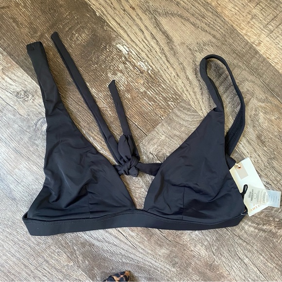 Good American Women Perfect Bikini Triangle - Leopard & Black Bottoms -New W/Tag - Picture 8 of 13